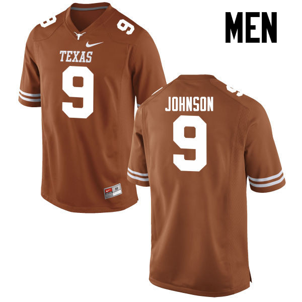 Men #9 Collin Johnson Texas Longhorns College Football Jerseys-Tex Orange